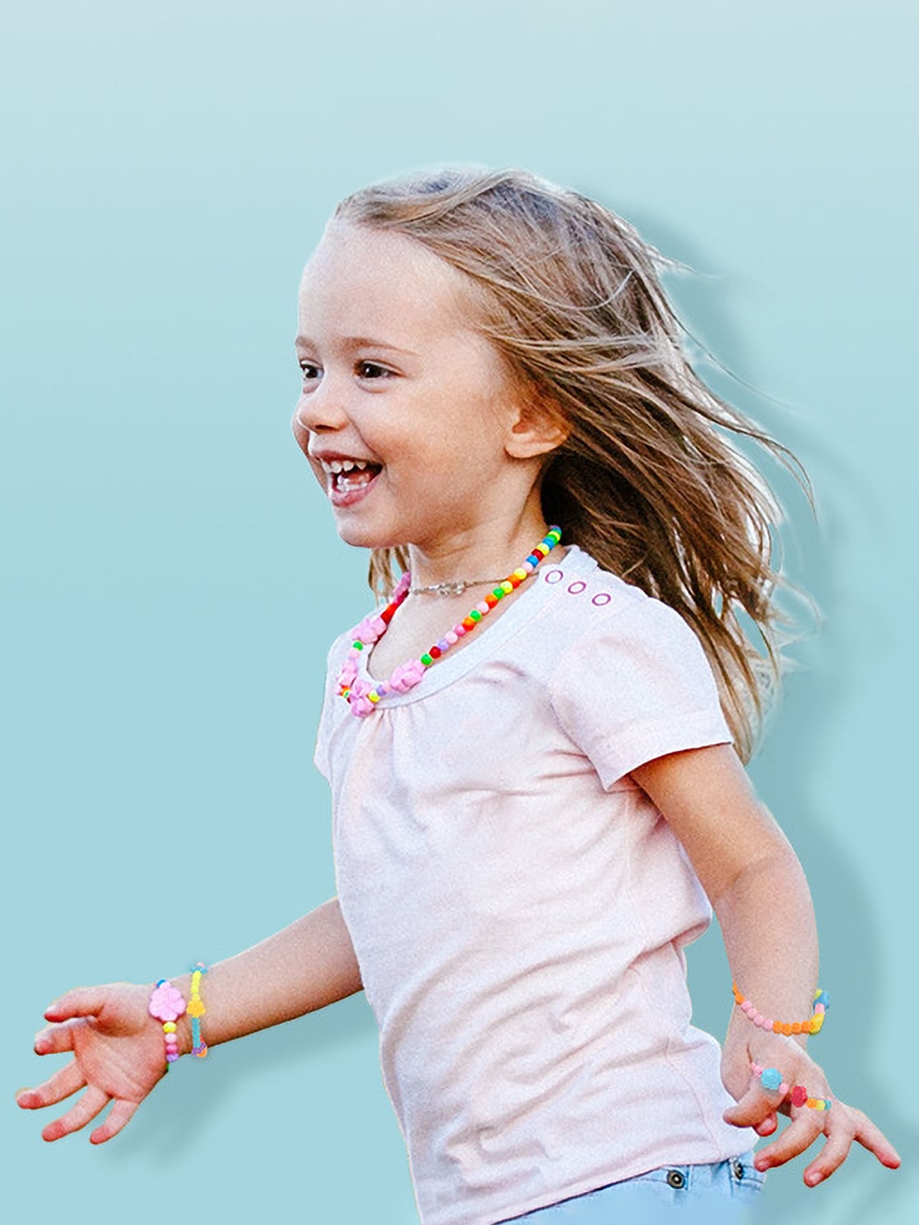 1box Children's Diy Bracelet Making Kit Beaded Jewelry, Educational Toy