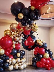 87pcs/Pack Ruby Red Balloon Set, Various Sizes - 18, 12, 10, 5 Inches For Garland Arch, Premium Latex Balloons In Elegant Red For Birthday, Wedding, Party Decorations - Red - View 5