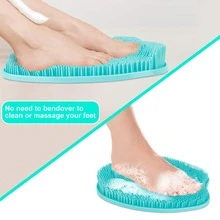 KIPOZI Shower Foot Scrubber And Massager Foot Scrubber In Shower Suction Foot Scrubber Cleaner And Massager Mat Improves Circulation - 藍色 - 查看 5