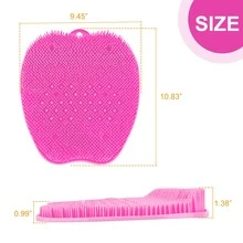 KIPOZI Shower Foot Scrubber And Massager Foot Scrubber In Shower Suction Foot Scrubber Cleaner And Massager Mat Improves Circulation - Hồng - Xem 3