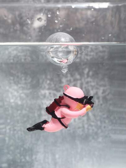 A Submerged Floating Ball Diver Aquarium Decor Fish Tank Accessories Ornament Landscape Decoration