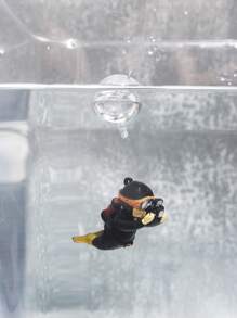 A Submerged Floating Ball Diver Aquarium Decor Fish Tank Accessories Ornament Landscape Decoration - Black - View 3