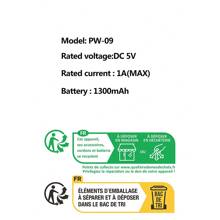 1 licuadora portátil recargable, taza de jugo de mano, botella de jugo de mano de plástico simple para el hogar - Verde - Ver 9
