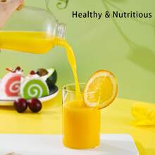 1 licuadora portátil recargable, taza de jugo de mano, botella de jugo de mano de plástico simple para el hogar - Verde - Ver 3