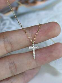 1入經典s925純銀項鍊,精美豪華鍍金項圈,女士禮物