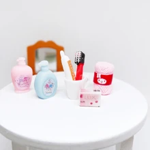 7pcs/Set Miniature Bathroom Accessories - Toothbrush, Toothpaste, Towel, Shampoo, Etc. Random Style And Color Best Gifts Birthday - Multicolor - View 1