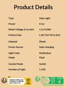1入組/2入組太陽纖維視覺水母雙層水母戶外花園山水裝飾用品草坪燈