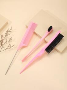 1 套发型设计三件套刷子套装发刷梳子、发刷、梳子、美发工具、理发店美发产品及配件美容旅行必需品、返校、旅行度假必需品、女士发饰