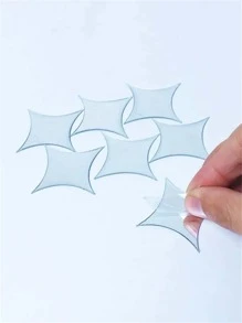 50pcs/Set Shiny Star Acrylic Mirror Wall Stickers, 10pcs Oval Water Drop Leaf Design, Self-Adhesive Removable Reusable, Suitable For Living Room, Bedroom, Kitchen, Dorm, Bathroom Decor, Restaurant, Wall Decor, Room Decor, Wall Mirror, Bathroom Decor, Living Room Decor - Silver - View 6