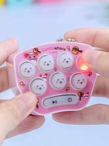 迷你手持打地鼠孩子們的遊戲機,拼圖和樂趣至提升手掌反應速度 - 粉色 - 查看 3