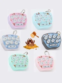 迷你手持打地鼠孩子們的遊戲機,拼圖和樂趣至提升手掌反應速度 - 粉色 - 查看 7