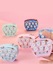 迷你手持打地鼠孩子們的遊戲機,拼圖和樂趣至提升手掌反應速度 - 粉色 - 查看 6