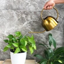 1.5l Metal Gold Watering Can - Gold - View 5