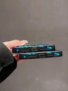 Tiger & Flower Pattern Phone Case - Multicolor - View 3