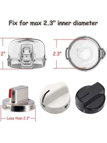 5pcs Clear View Heat Resistant Child Proof Stove Knob Covers, Children Kitchen Safety Guard Stove Oven Lock Baby Shower Family Decorations Gifts