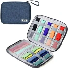 1pc Multifunctional Portable Watch Storage Box For Travel With Storage Bag And Strap Holder - Black - View 7