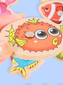 1 套/31 條魚 + 2 條磁性釣魚竿木製兒童寶寶動手親子遊戲幼兒園釣魚玩具 - 彩色 - 查看 7