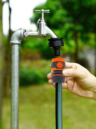 1pc-1/2 Inch Hose Connector, Hose Connection 1/2 Inch, Waterstop Connection, Plastic Quick Hose Connector for Hose Line, Garden Tools Hoses, Hose Coupling