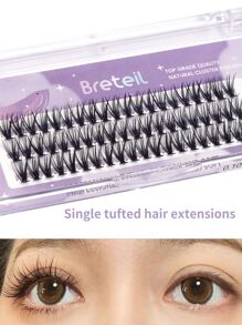 breteil 30pcs Đuôi cá Hình dạng Cá nhân Lông mi giả , 11mm , Cụm - màu đen - Xem 10