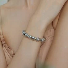 WOSTU 1pc Vintage 925 Sterling Silver Zodiac Bead Pendant, Suitable For DIY Bracelets And Necklaces - Silver - View 2