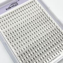 320PCS Premade Fans Eyelash Extensions 10D Thickness 0.07mm C/D Curl 8-15mm Eyelashes Middle Stem Heat Bonded Premade Fans Russian Volume Lash Extensions - Black - View 3