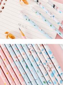 隨機可愛卡通有圖案鉛筆帶內置橡皮,1盒