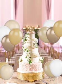 60入組/包牛奶白色氣球套裝-白色和裸色12寸乳膠氣球和金屬質感香檳色氣球適用於雙填充派對裝飾用品-理想適合婚禮,寶寶派對,訂婚,生日裝飾 - 彩色 - 查看 4