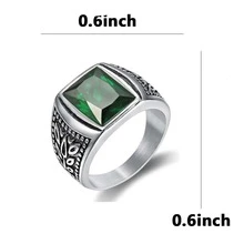 rings for women stainless steel - stainless steel engagement rings for women - Black - View 2
