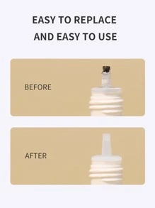 Glamlash 50入組睫毛膠黏劑膠水帽子通用鞭打膠水替代品瓶嘴唇頭嘴插頭 - 白色 - 查看 4