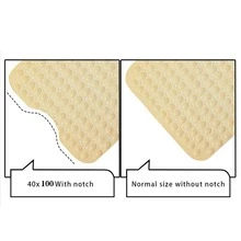 1pc Beige Safety Bath Mat, Washable Soft PVC Material Shower Mat With Drain Holes, Anti-Slip Bathtub Mat With Suction Cups, Suitable For Shower Rooms And Bathtubs, Multiple Colors And Sizes Available (Please Select The Size Suitable For You) - Beige - View 4