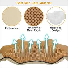 Shiatsu Massager With Heat Deep Kneading Massage Pillow For Shoulder Neck & Back - Beige - View 4