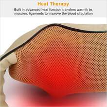 Shiatsu Massager With Heat Deep Kneading Massage Pillow For Shoulder Neck & Back - Beige - View 5