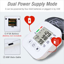 Automatic Digital Arm Blood Pressure Monitor BP Cuff Machine Home Test Device - White - View 4