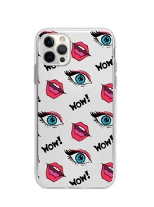 Funda de celular transparente con patrón de labio - Multicolor - Ver 4