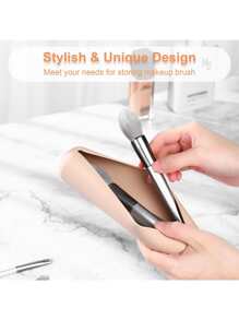 Porta pennelli da trucco da viaggio, porta pennelli da trucco in silicone e portatile, organizer morbido e liscio per strumenti da trucco per viaggi - Nero, Camera, Casa, Camera da letto, Bagno, Casa, Camera rosa, Accessori da viaggio, Sacchetto regalo, Regali per mamma, papà, uomini, amici, insegnante, compleanno, matrimonio, scrivania, scaffali, accessori, scatole regalo, regalo divertente, Contenitore, Borse porta pennelli da trucco, Borsa trucco, Borsa da toilette, Organizer da scrivania, Borsa cosmetica, Custodia per trucco, Borse per trucco, Scatola per gioielli, Custodia, Porta pennelli da trucco, Porta pennelli, Organizer per profumi, Custodia, Regali di Natale, Idee regalo per le donne