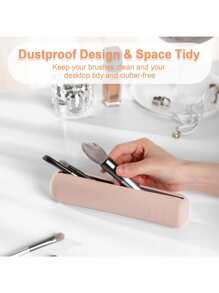 Porta pennelli da trucco da viaggio, porta pennelli da trucco in silicone e portatile, organizer morbido e liscio per strumenti da trucco per viaggi - Nero, Camera, Casa, Camera da letto, Bagno, Casa, Camera rosa, Accessori da viaggio, Sacchetto regalo, Regali per mamma, papà, uomini, amici, insegnante, compleanno, matrimonio, scrivania, scaffali, accessori, scatole regalo, regalo divertente, Contenitore, Borse porta pennelli da trucco, Borsa trucco, Borsa da toilette, Organizer da scrivania, Borsa cosmetica, Custodia per trucco, Borse per trucco, Scatola per gioielli, Custodia, Porta pennelli da trucco, Porta pennelli, Organizer per profumi, Custodia, Regali di Natale, Idee regalo per le donne