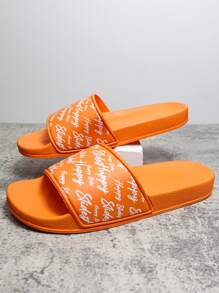 New Style Men's Soft Fashion Upper Waterproof Non-Slip Pvc Sole Sandals - Orange - View 4