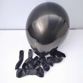 10入組白色裝飾珠光小氣球裝飾用品黑色加厚婚禮裝飾球孩子們派對氣球