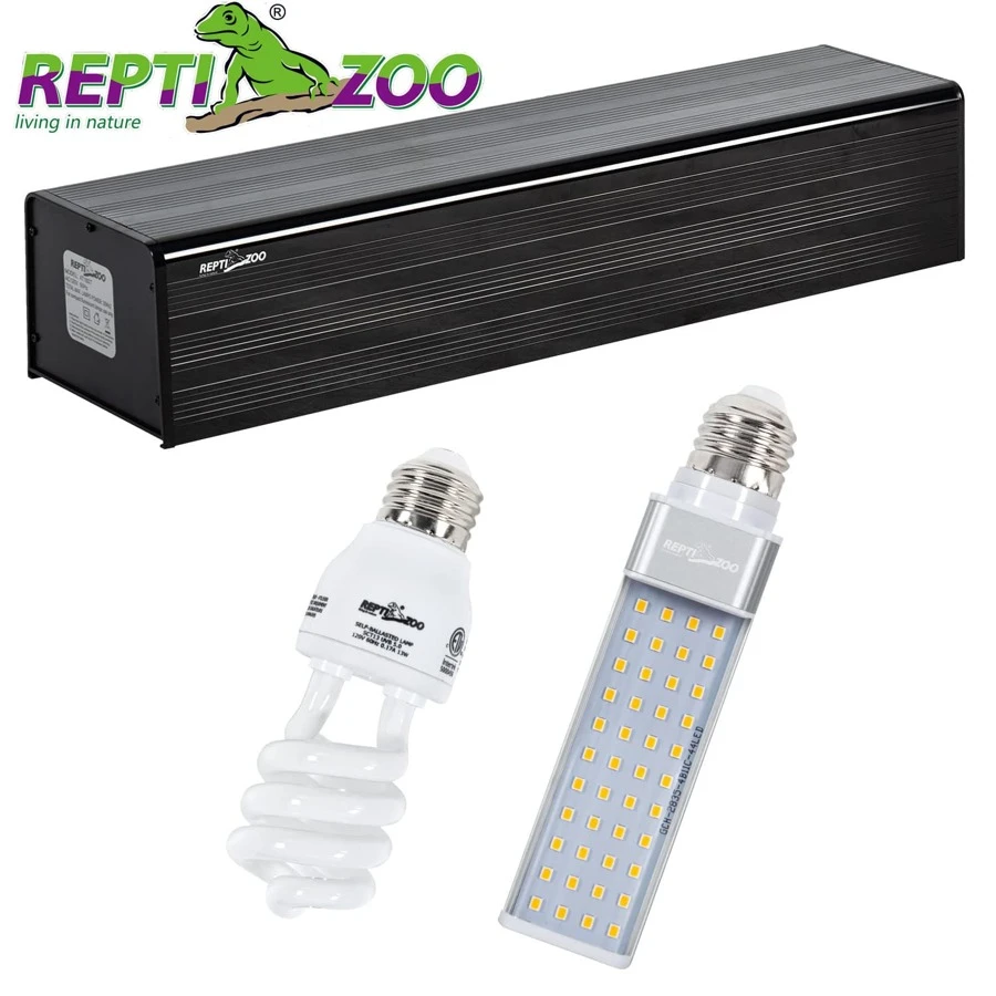 Reptile Light Fixture Kit, Paludarium Terrarium Hood with 13W UVB