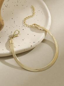 1入組簡約風鈦鋼手鏈,合適的適用於生日或者情人節禮品 - 金黃色 - 查看 2