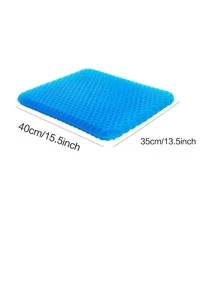 Car Seat Cushion, Honeycomb Gel Cool Pad For Summer, Single Piece Universal Seat Cover For All Seasons, Silicone Breathable Cool Pad For Truck Seat - 藍色 - 查看 4