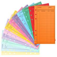 12入組用於預算現金信封、用於現金系統預算信封、用於儲蓄錢信封、帶預算表垂直佈局、12種顏色、卡片紙 - 彩色 - 查看 1