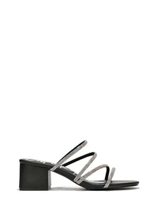 Sandalias de tacón para mujer - Negro - Ver 3
