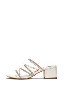 Sandalias de tacón para mujer - Blanco - Ver 3