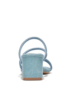 Sandalias de tacón para mujer - Azul - Ver 6