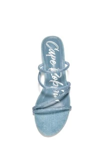 Sandalias de tacón para mujer - Azul - Ver 4
