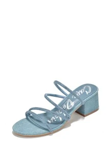 Sandalias de tacón para mujer - Azul - Ver 2