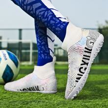 中性耐用橡膠外底短足球鞋,適合青少年運動訓練,ronaldo球鞋 - 彩色 - 查看 5