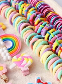 844 Chiếc Phụ Nữ Trang Trí Hoa & Dưa Hấu Bộ Phụ Kiện Tóc Dễ Thương Để Trang Trí Tóc - Nhiều màu - Xem 2