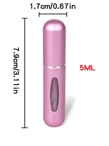 1pc 5ml Travel Portable Perfume Bottle Refillable Spray Bottle With Bottom Filling Funnel Mini Empty Container